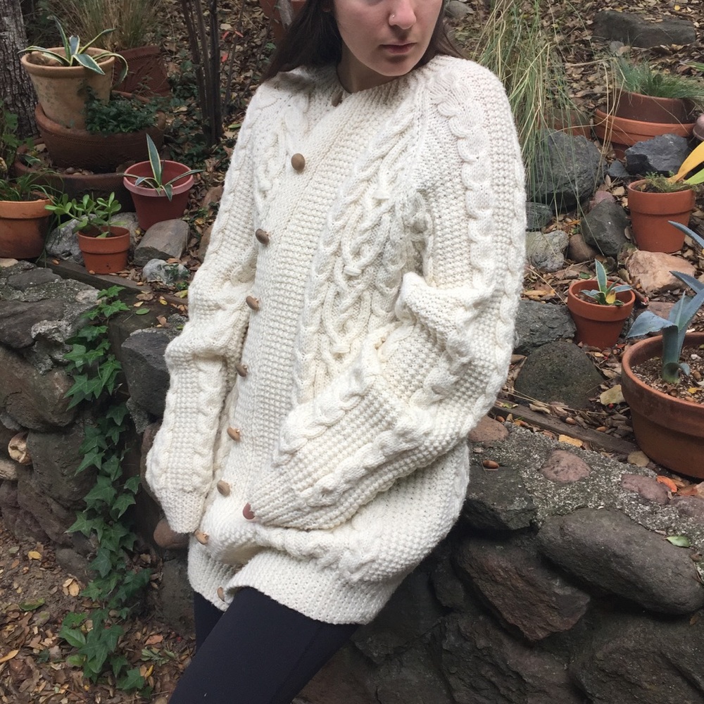 Vintage Wool Fisherman Cardigan